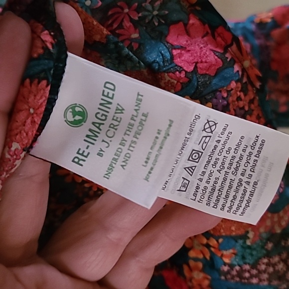 J.Crew Liberty London Ciara Floral Print Blouse Ruffle Collar Pink Black Green - Picture 9 of 17